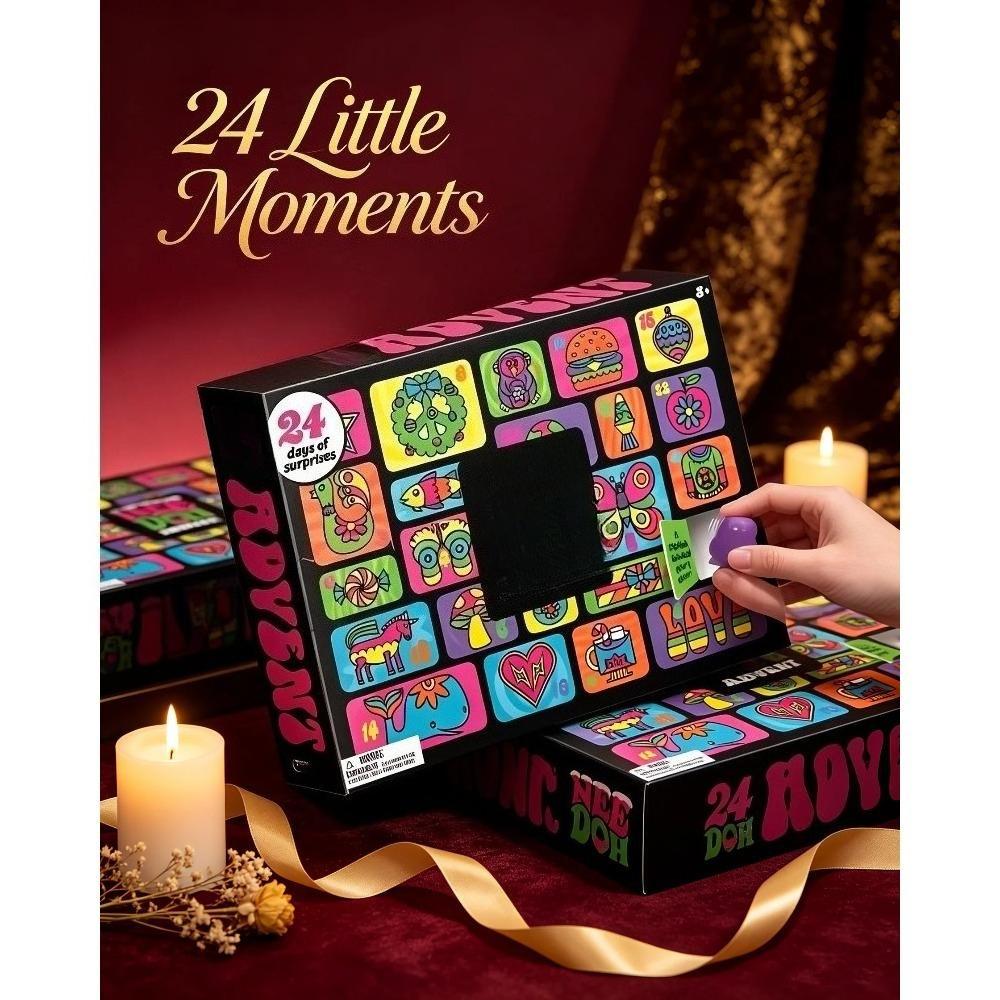 Advent Calendar 24 Day Countdown New Year Family Friends Blind Box Party Squishy Squeeze Holiday Toy Stress Relif