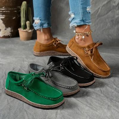 Women's Plus Size Canvas Lace Up Flats New Autumn Casual Shoes