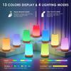 Night Light, Dimmable Touch Lamp for Bedroom, Portable Table Bedside Lamp, 5 Brightness 13 RGB Colors, Night Lights for Baby Nursery Bathroom