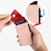 RFID Shielding Leather Wallet: Minimalist Metal Card Holder for Women