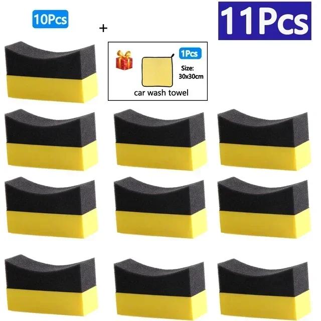 New 2-41Pcs Car Wheel Polishing Waxing Sponge Brush Tire Cleaning Wiper Sponge Pad Car Wash Wiper Cleaning Car Wash Accessories
