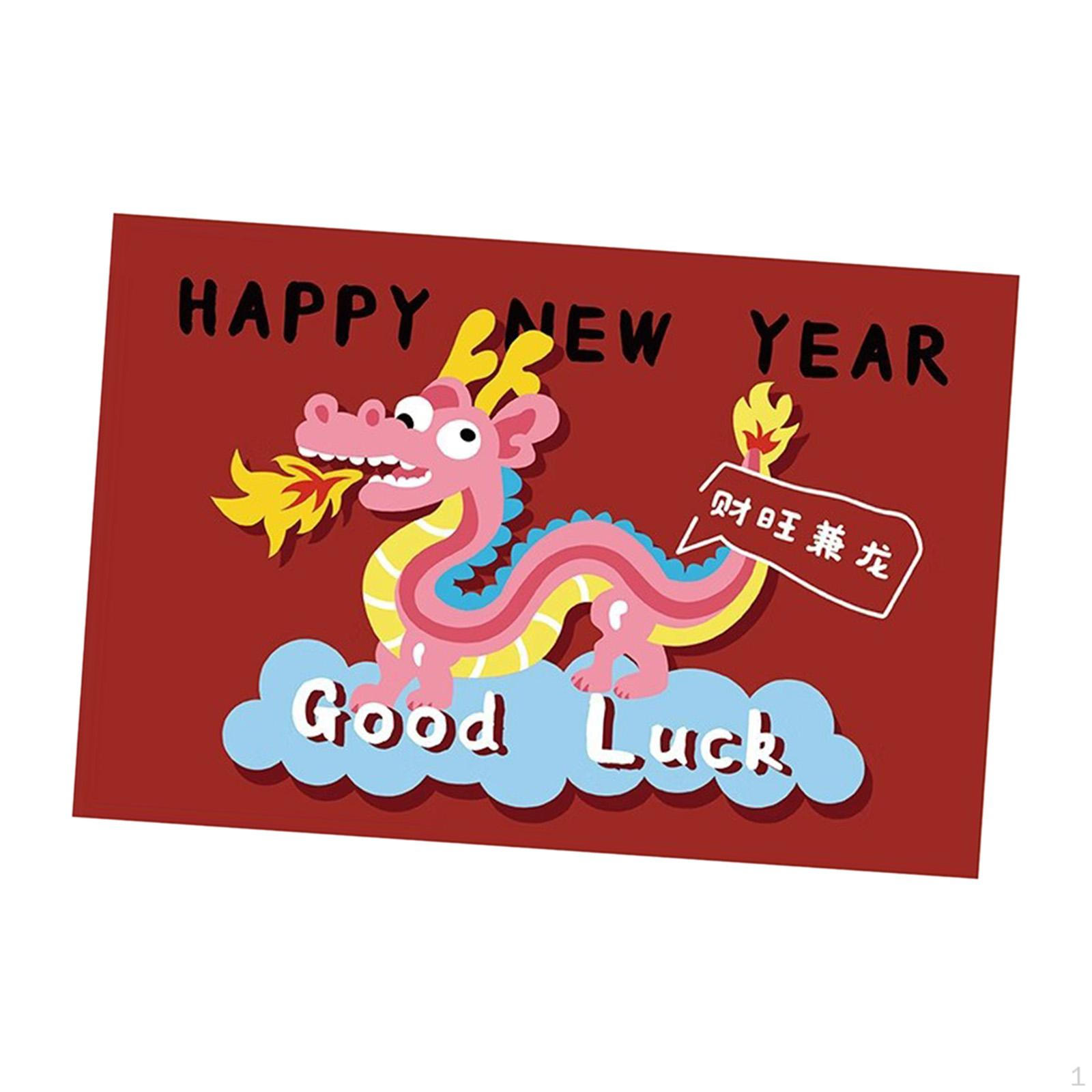 

Dragon Year Festive Red Doormat Floor Mat Rug Decorative Carpet Front Porch Style A