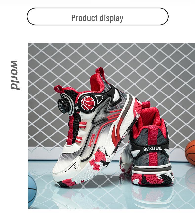 Wasserdichte Leder-Basketballschuhe für Jungen, Herbst/Winter 2025: Weiche Sohle, Reibungsgeräusch, Strapazierfähige und verschleißfeste Sport-Laufschuhe.