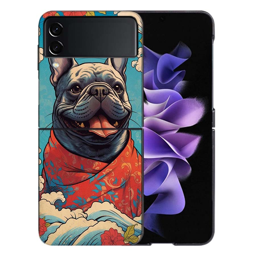 

Французский бульдог Собака Мопс Чехол Для Samsung Z Flip7 6 Galaxy Чехол Ударопрочный Z Flip5 Z Flip3 4 5G Жесткий Чехол Телефон ТПУ ПК Жесткий Веселый Galaxy Z Flip 5 5G