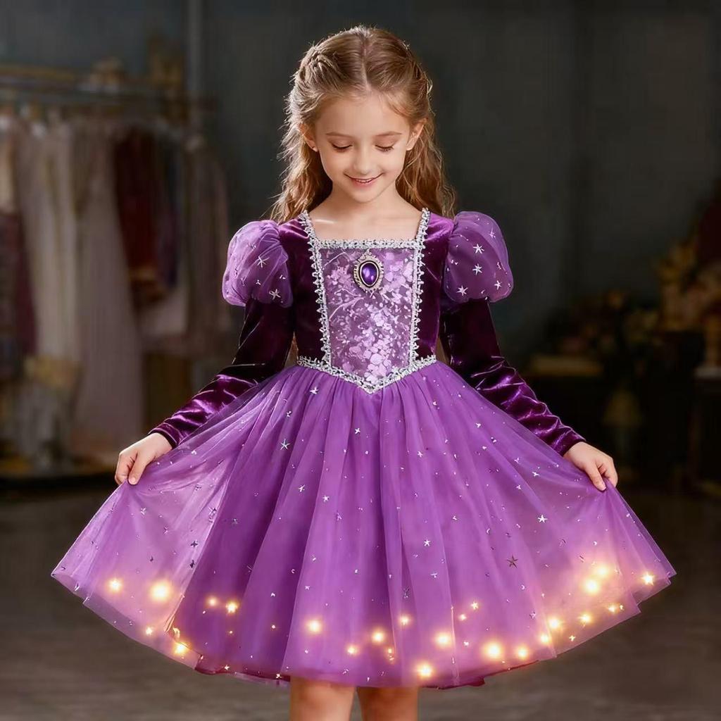 Cross-border Halloween Tulle Skirt Evening Dress for Baby Girls and Children