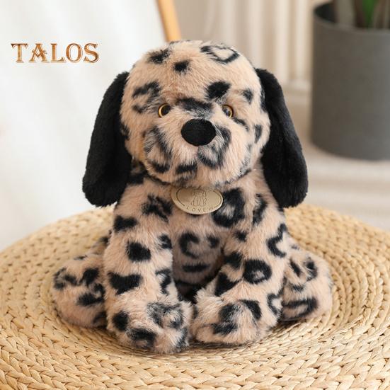 Gepunkteter Dalmatiner Plüschtier 25cm Superweicher Stoffhund Umarmbar Sitzende Pose Kuscheliges Hundeplüschtier Geschenk für Mädchen Jungen