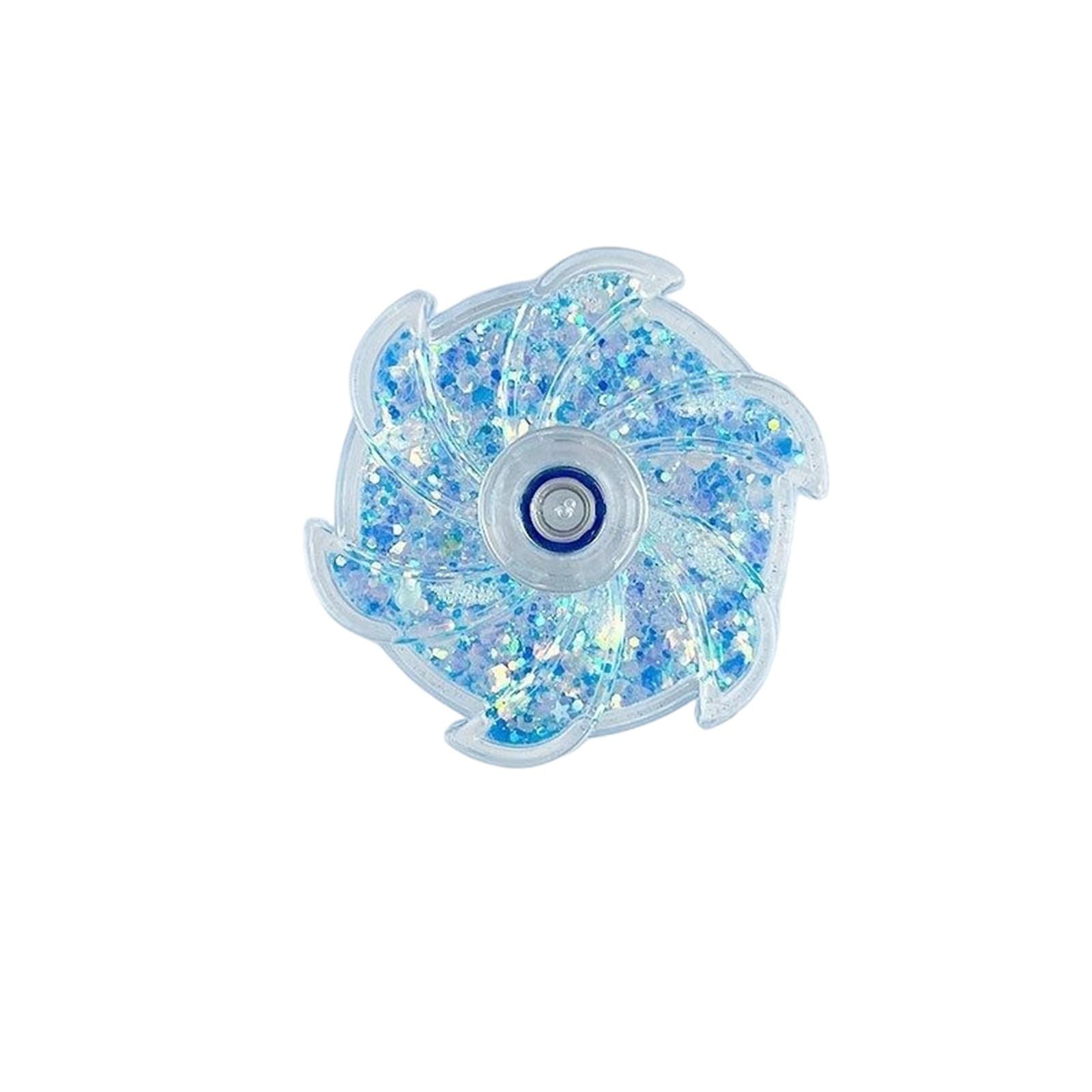 

Spinning Top Toy with Glitter Design Durable Plastic Construction Smooth Rotation for Kids and Collectors One Size синий