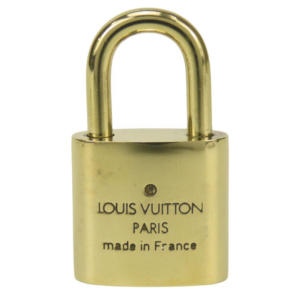 Used LOUIS VUITTON Cadena Key set No.315 metal gold padlock