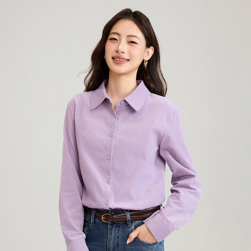 Женская хлопковая вельветовая рубашка INMAN с длинным рукавом и отложным воротником L