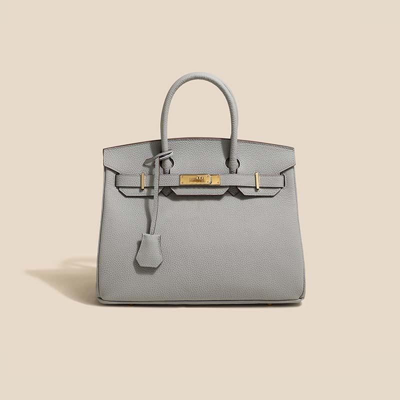 First Layer Cowhide Platinum Bag, High-end Fashion Temperament, Genuine Leather Women's Bag, Classic Versatile Handbag Tide