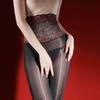 Collant Sexy e Attraenti Neri Lucidi in Pizzo a Vita Alta da Uomo e da Donna, Collant Ultra-Sottili Lucidi per Donna