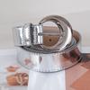 Silver Womens Chic Belt For 2023 Fall With Basic Simple Style And Unique Texture