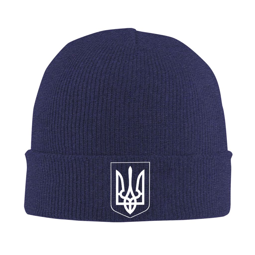 Zelensky Trident Ukrainian President Zelenskyy Beanie Hats Ukraine Flag Bonnet Hats Women Gym Skullies Beanies Head Wrap Caps
