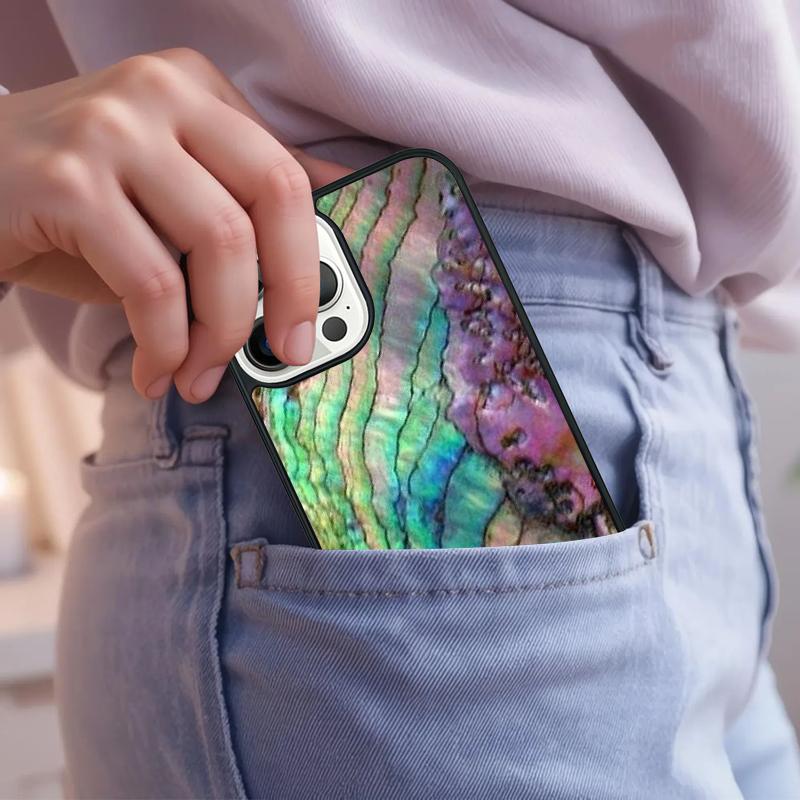 Paua Abalone Shell Phone Case For iPhone 17 Air 15 16e 14 13 Pro Max Coque 12 11 Pro Max PLUS cover