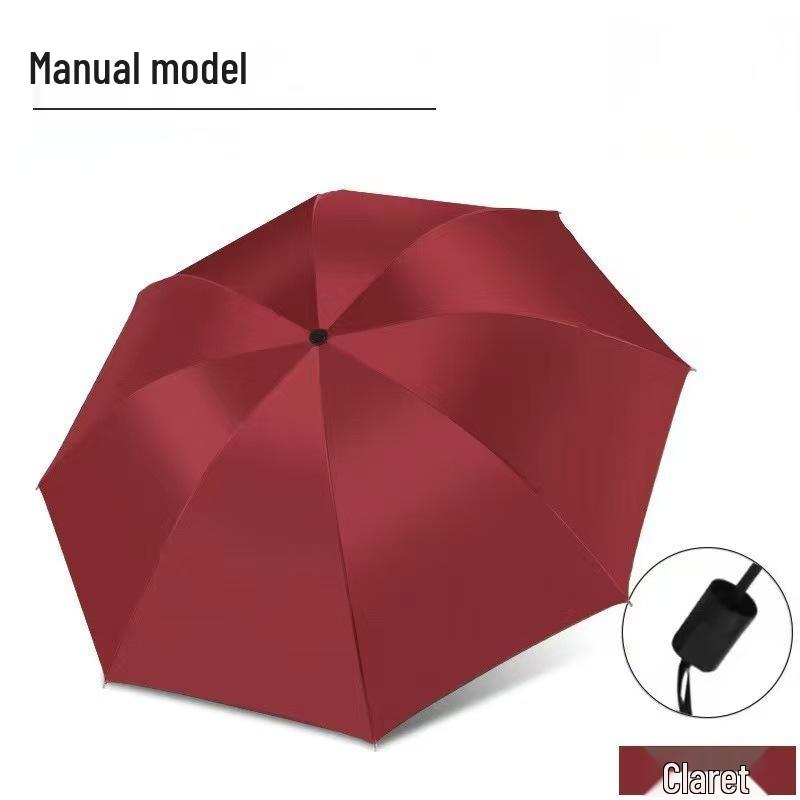 Customized Large Automatic Business Umbrella - Sun & Rain Dual-Use, Black Glue Sunshade, Anti-Rainstorm, Reinforced Windproof.