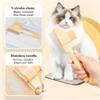 Pet Comb with Long & Short Stainless Steel Metal Teeth for Shedding and Tangles, Durable Self-Cleaning Cat Comb for Grooming with Release Button