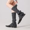 Y2K Women's Foot Cover Solid Color Girl's Boots Heap Socks Women Knitted Leg Warmers  Harajuku