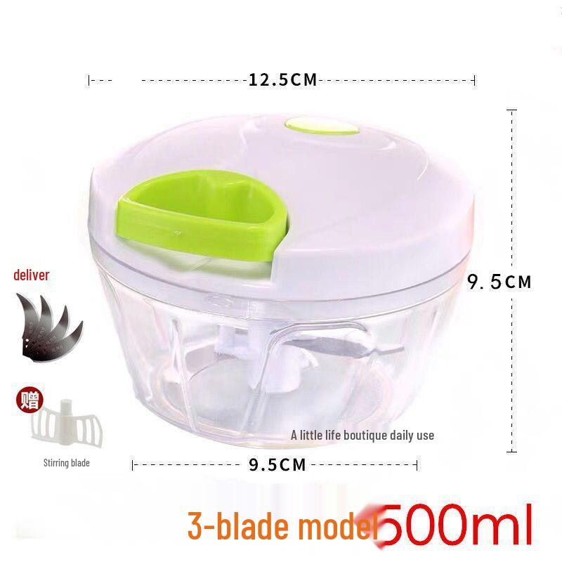 Manual Meat Grinder & Vegetable Chopper - Hand-Crank Dumpling Filling Mixer