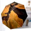 1pc Deer Family Automatic Folding Umbrella - Compact Travel Umbrella with Auto Open/Close 8-Rib Heavy-Duty Shaft for Women/Men -l027