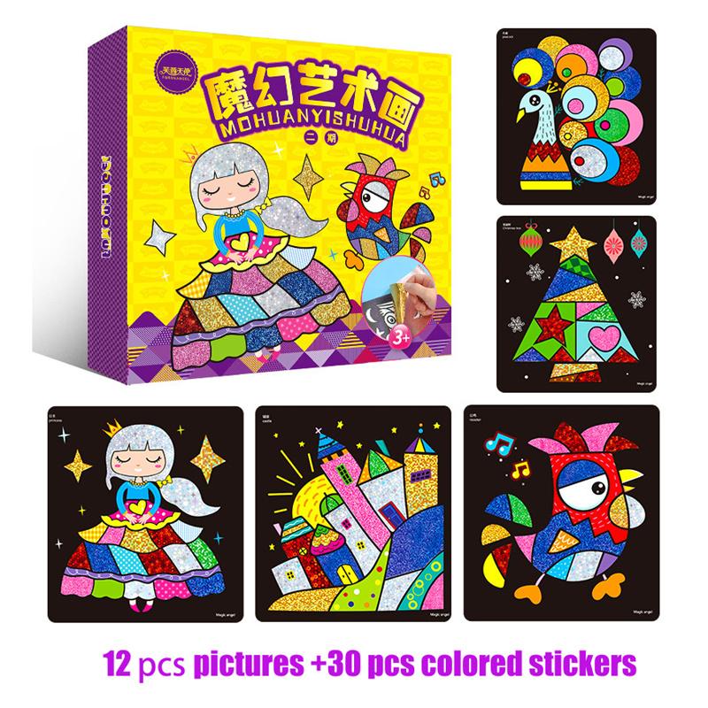 DIY Cartoon Magical Transfer Painting Crafts for Kids Arts and Crafts Toys Children Creative Educational Learning Drawing Toys