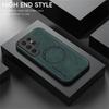 Luxury Leather Shockproof Case For Samsung Galaxy S25 S24 S23 S22 Ultra S21 Plus FE For Magsafe Wireless Charging Magnetic Cover