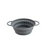 High-Temperature Resistant Silicone Foldable Kitchen Draining Basket for Washing Fruits and Vegetables