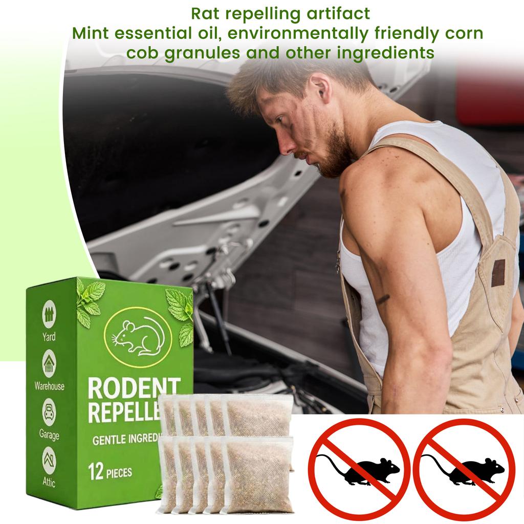 Rodent Repellent Pack Natural Pest Control Sachets for Yard Warehouse Garage Attic Safe Non-Toxic 12 Pieces