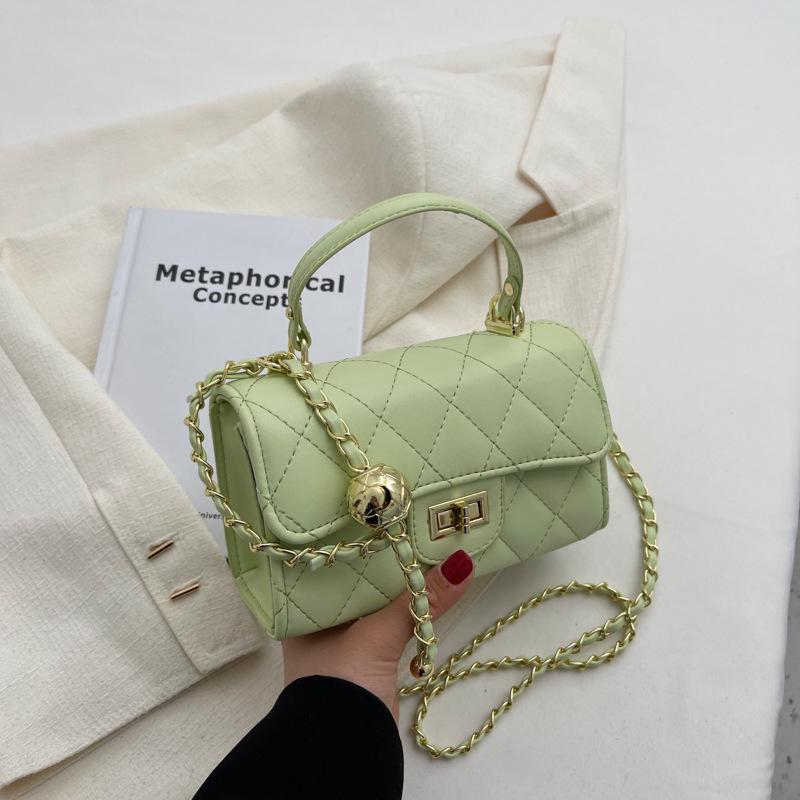 Portable Small Bag Women's Summer  New Fashion Diamond Chain Bag Versatile Messenger Bag Shoulder Small Square Bag