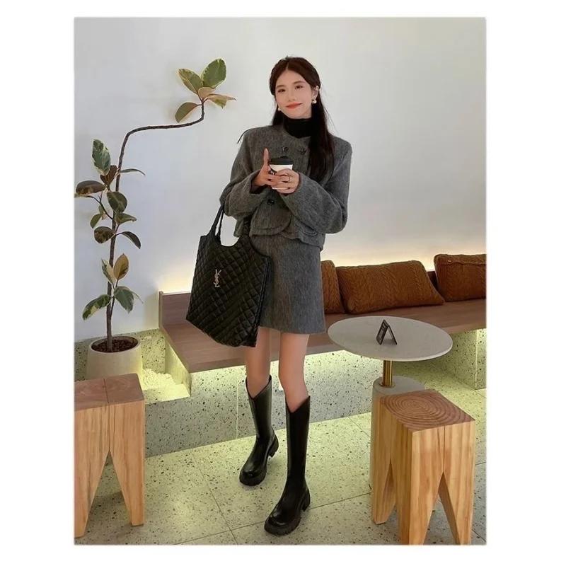 Real Soft Leather Boots Autumn And Winter New Knight Boots Height Increasing And Slimming Boots Thick Soled High Boots Long