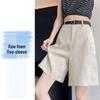 High-Waisted Tencel Linen Wide-Leg Shorts - Casual A-line Summer Style for Women