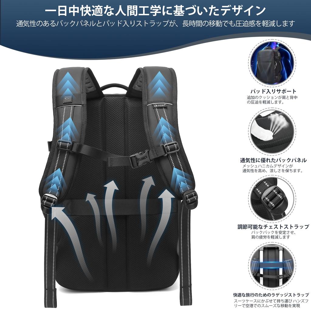 Cool Bell Vacuum Backpack for Travel – 60L Expandable Vacpack Backpack with TSA Lock, Laptop Compartment (17-inch), and Water-Resistant Compression