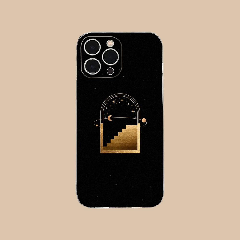 Sun Moon Mobile Cell Phone Case for iPhone 17 16 15 14 13 12 11 X XR XS Air Pro Max Plus Mini Clear Colorful Cover Cellphones