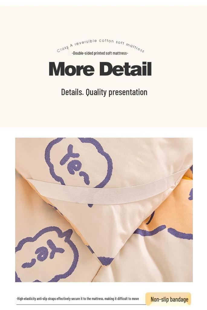 Class A Xinjiang Cotton Tatami Mattress Pad - Soft Quilt for Home & Dorm, Single or Double Bed