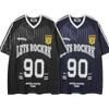 American Retro Sports Jersey Short-sleeved Fans European and American Street Tide Brand Loose Fan Version