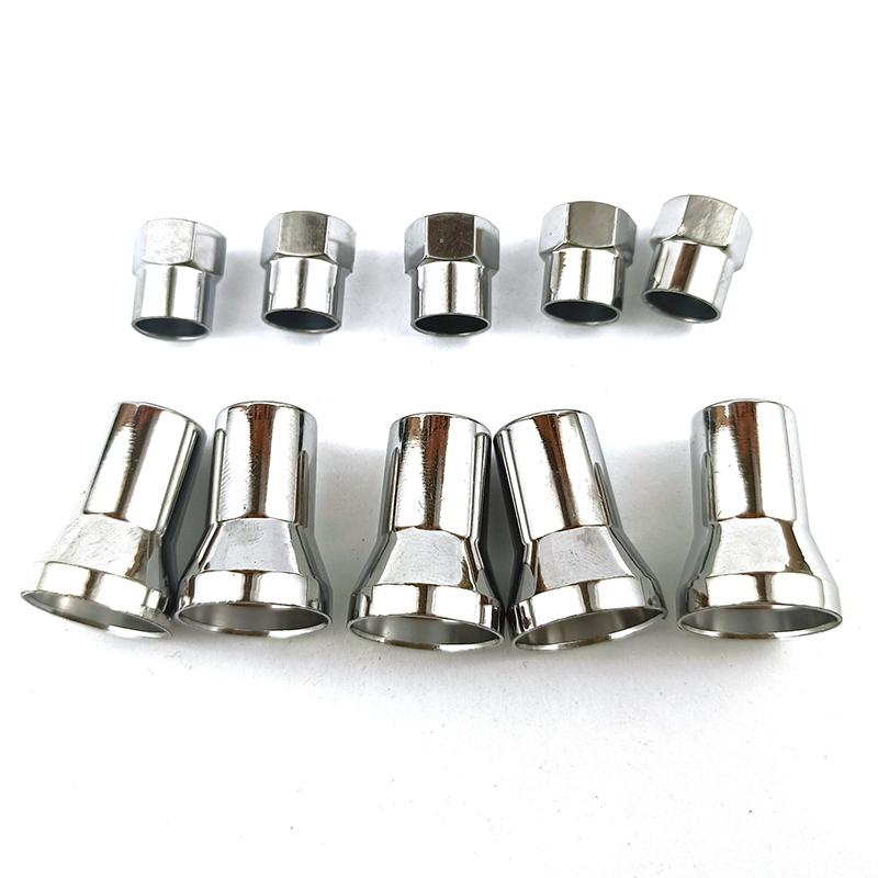 10Pcs TR414 Car Truck Tire Wheel Tyre Valve Stem Hex Caps with Sleeve Covers Left Right Front Rear Auto Accessories