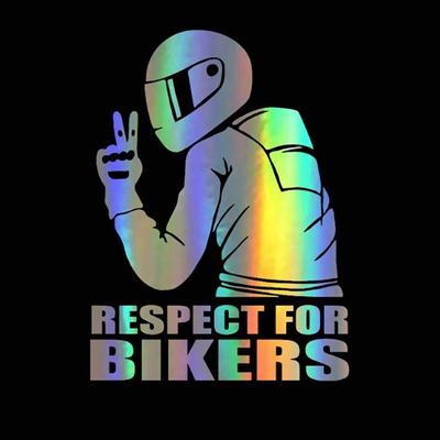 Biker Motorcycle Laser Engraved Car Stickers