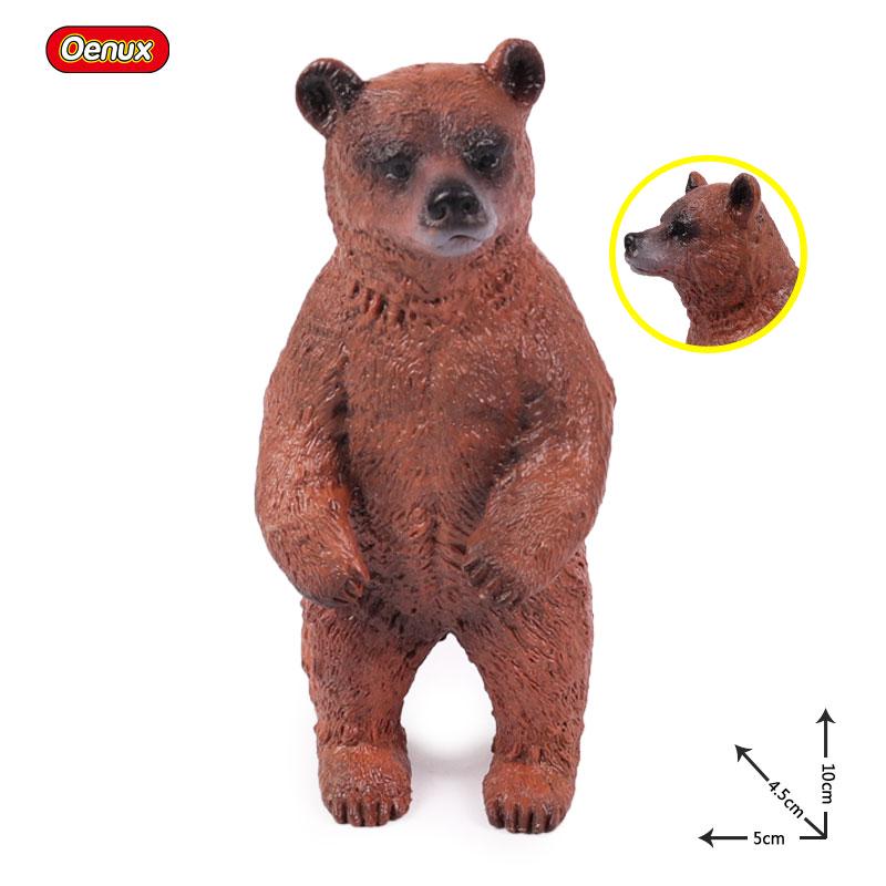 Oenux Simulation Wild Figurines Black Bear Wombat Raccoon Model Action Figures Forest Animals Toy Home Decoration Kids Education