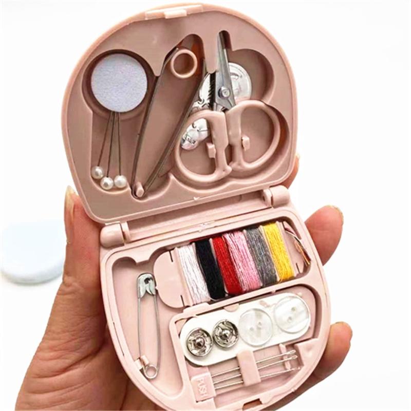 Basic Needle and Thread Set with Storage for Case Mini Sewing Kit Portable Sewing Supplies for Adult Home Travel Emergen