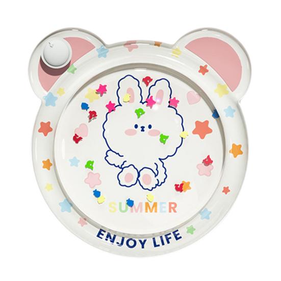 Inflatable Water Mat for Babies Thickened Pets Water Mat Press-to-Inflate Sensor Play Pad S Rabbit