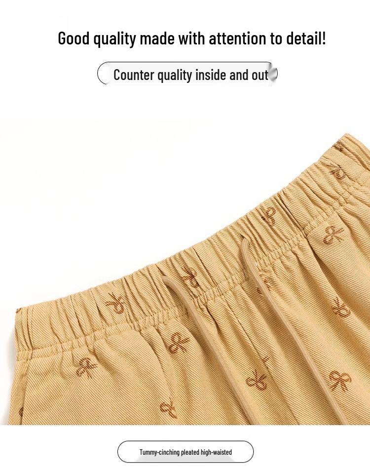 Plus Size Summer High Waist Wide Leg Casual Retro Shorts for Women