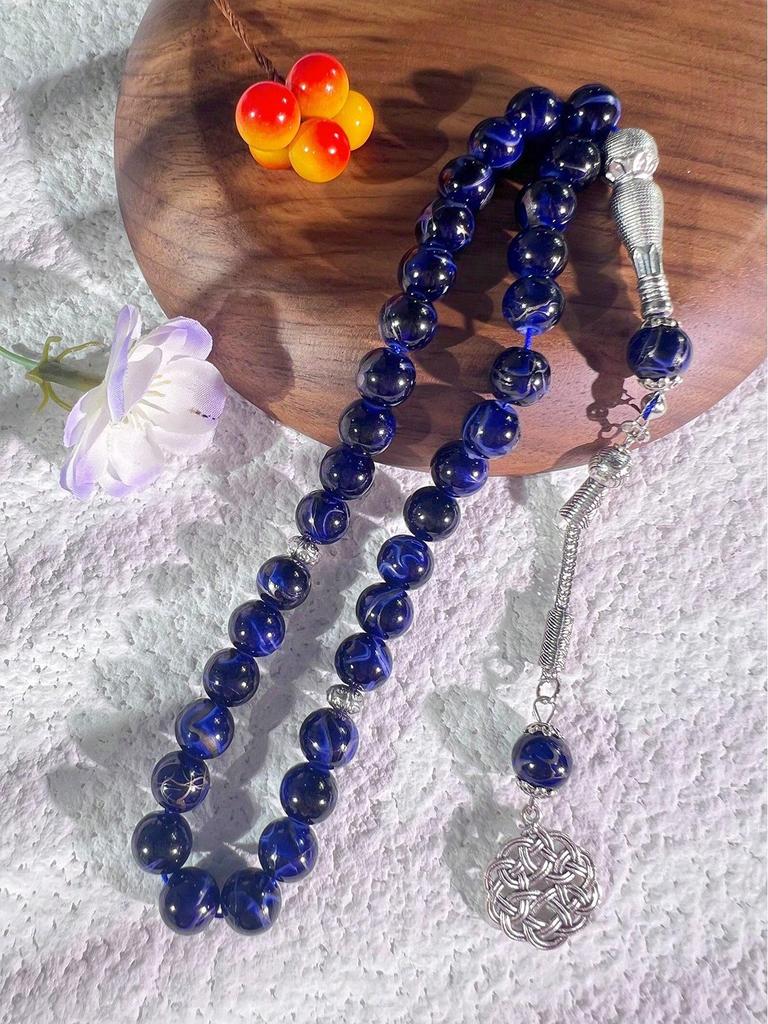 High-Quality Glass Arabic Prayer Beads Bracelet - Muslim Handheld Rosary
