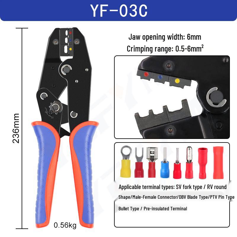 YF Series Cold Press Terminal Crimping Pliers for Copper Lug and Plug Terminal