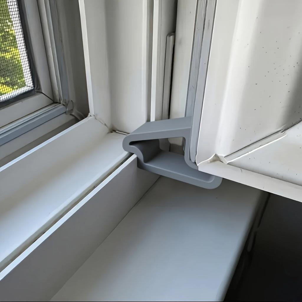 Window Stopper-Durable Plastic Door Stopper with Easy-Install Design,Prevents Sliding Down, Secure Window Hold for Home & Office