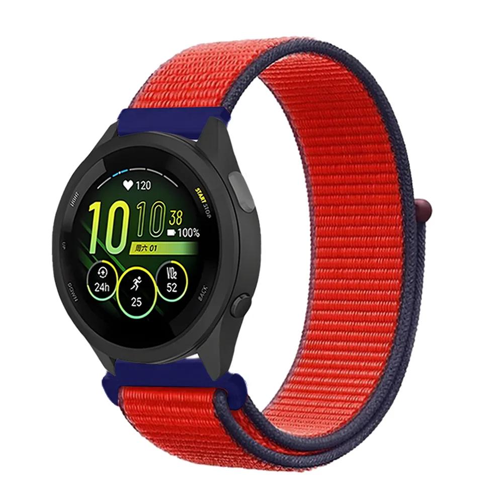 20mm 22mm Pletený nylonový smyčkový řemínek pro Garmin Forerunner 165 55 965 265 255 955 Venu 3 Náramek pro Garmin Active/Vivoactive 5