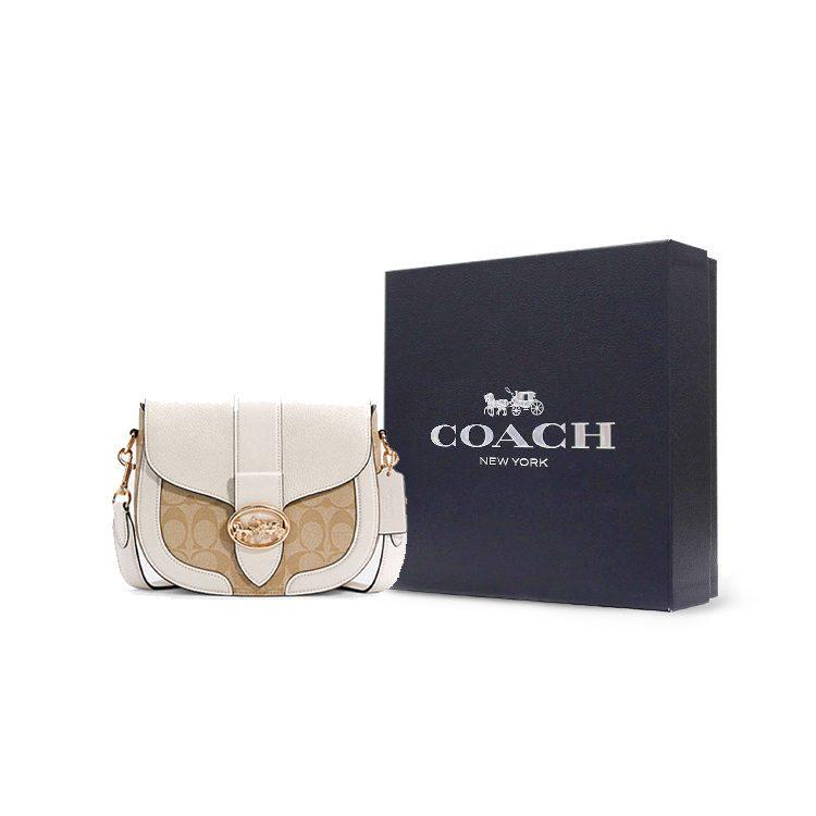 COACH Georgie PVC With Leather Saddle