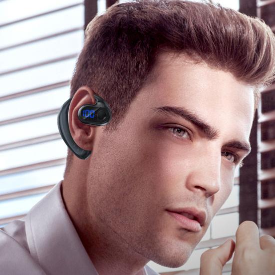 Practical Single Ear Earphone Air Conduction Quick Connect Call