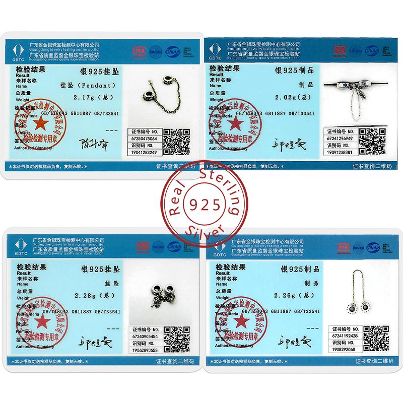 925 Silver Safety Chain Charms Golden Bow Snowflakes Infinite Love Safety Chain Fit Bracelet Jewelry Making