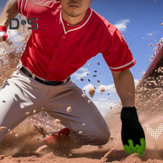 Baseball-Schiebehandschuh für die linke und rechte Hand, verstellbarer Kompressionsgurt für das Handgelenk, vollständiger Daumenschutz, Baseball-Schiebehandschuh, Sportschutz