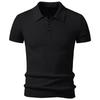 Men's Collared Short-sleeved Knitted T-shirt