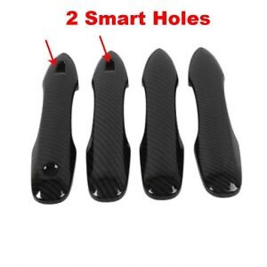 Carbon Fiber/Chrome Car Door Handle Cover Trim For Toyota Corolla Cross Camry